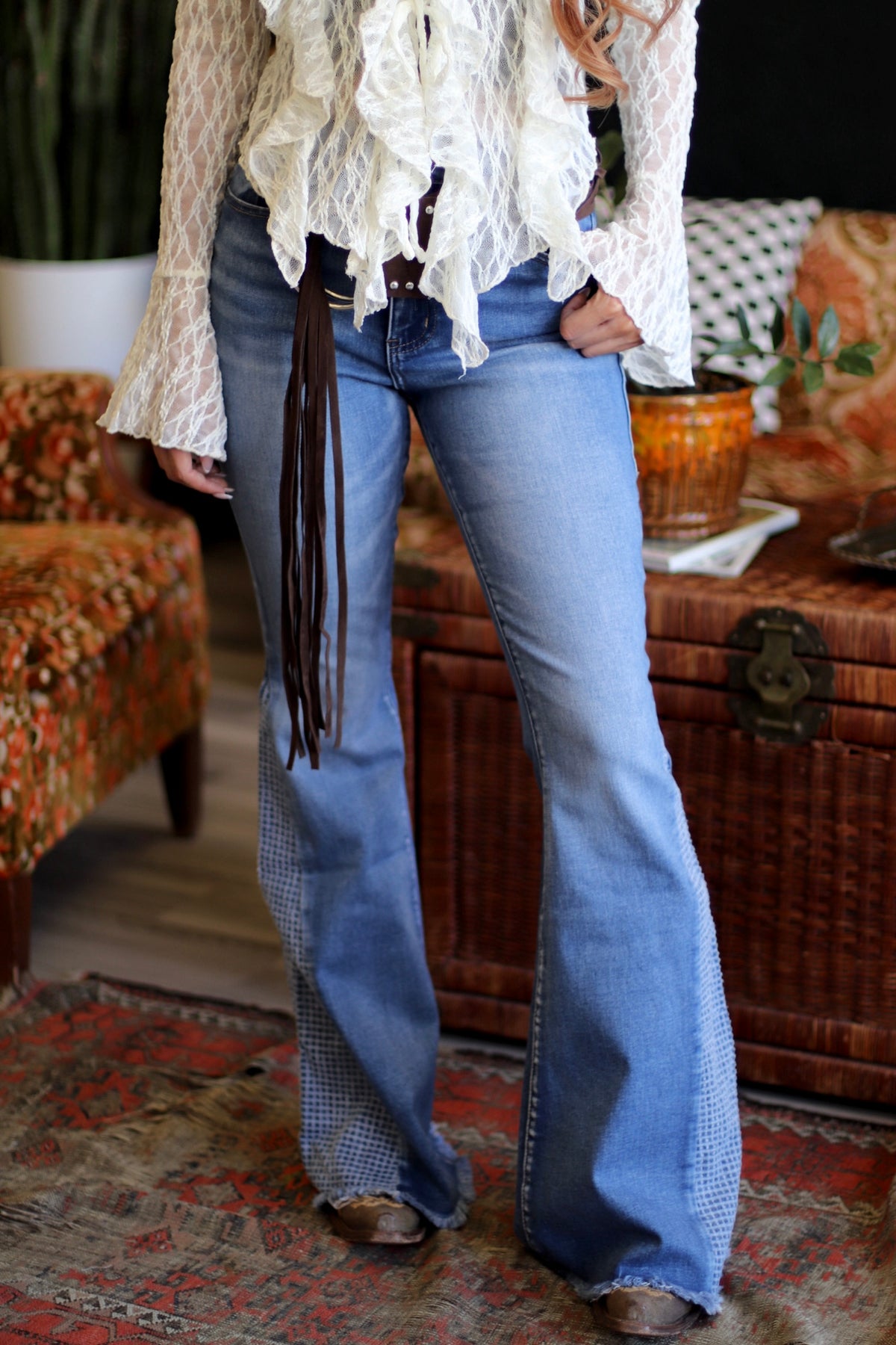 Veronica Medium Wash High Rise Flare Jeans