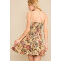 Floral Tapestry Mini Dress
