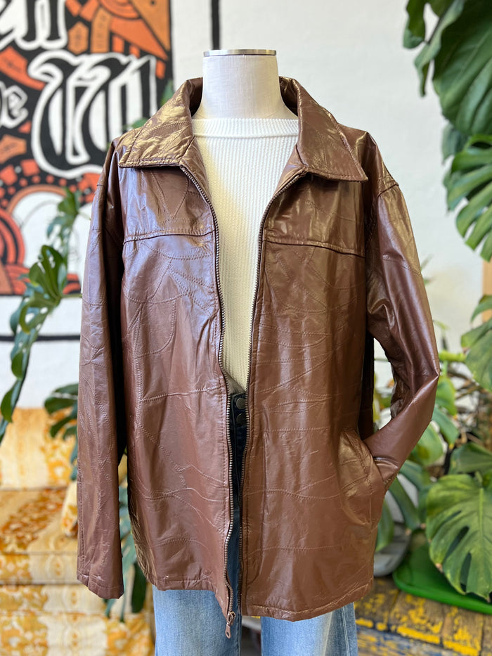 Vault | Brown Leather Jacket XL