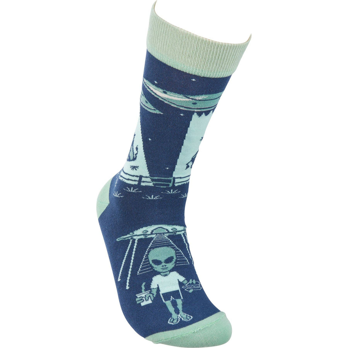 Cow Alien Abduction Socks
