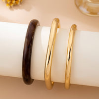 Tortoise & Gold Bangle Trio Bangle Set