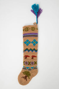 Pure Wool Handcrafted Fair Isle Knit Stocking