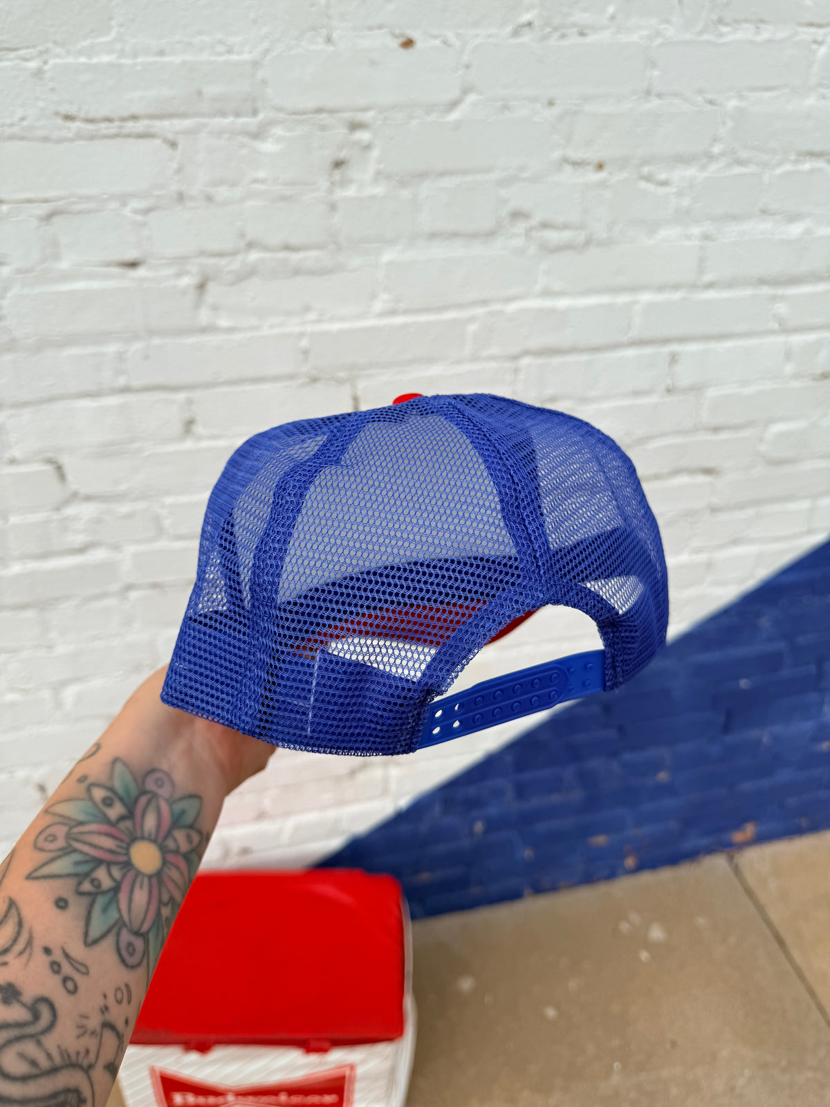 580 Trucker Hat + American Woman RWB