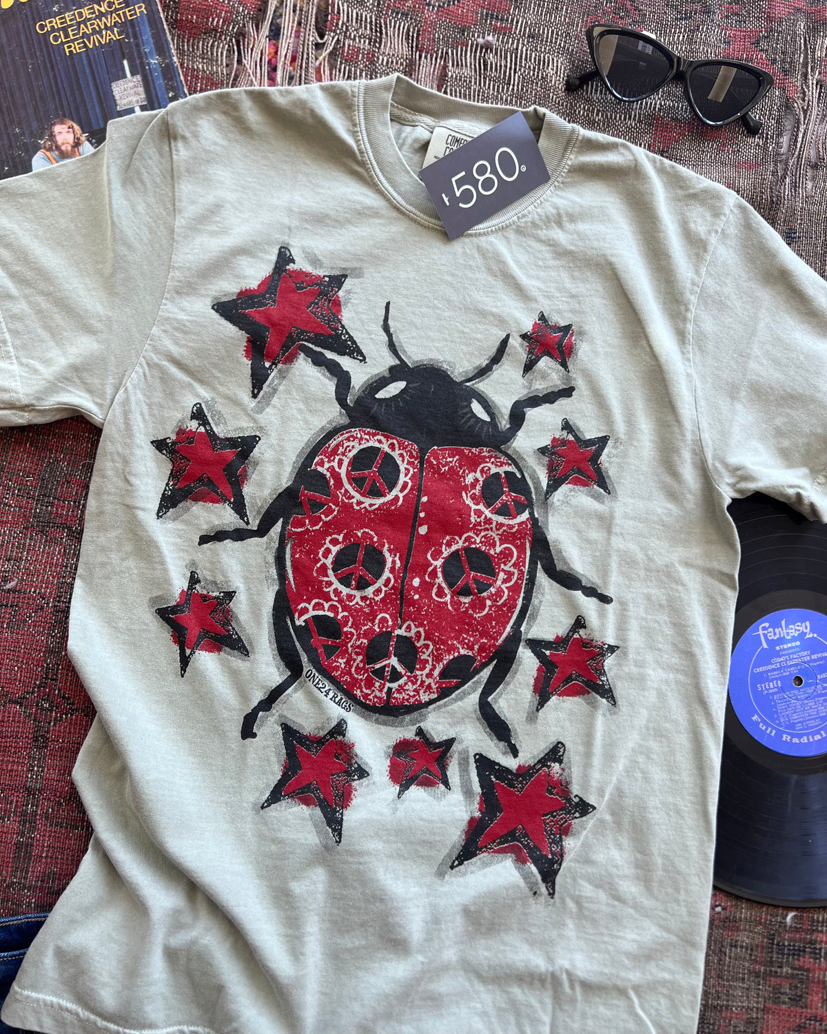 Starstruck Ladybug Sage Graphic Tee
