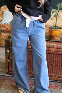 Kylie Drawstring Denim Pants