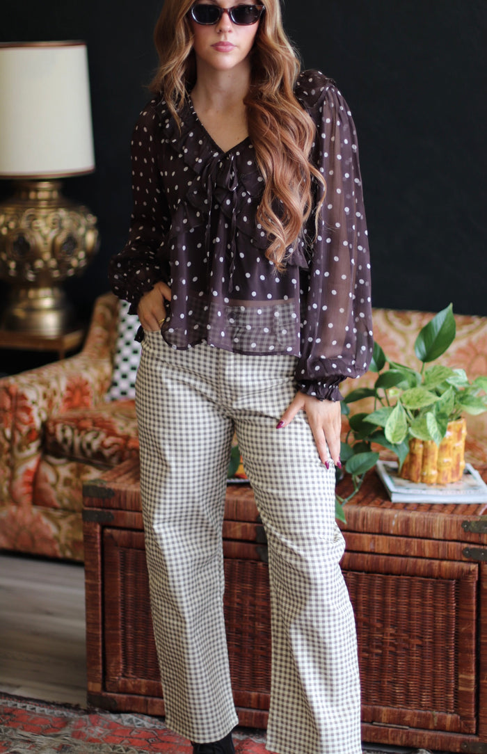 Judy Brown Polka Dot Blouse