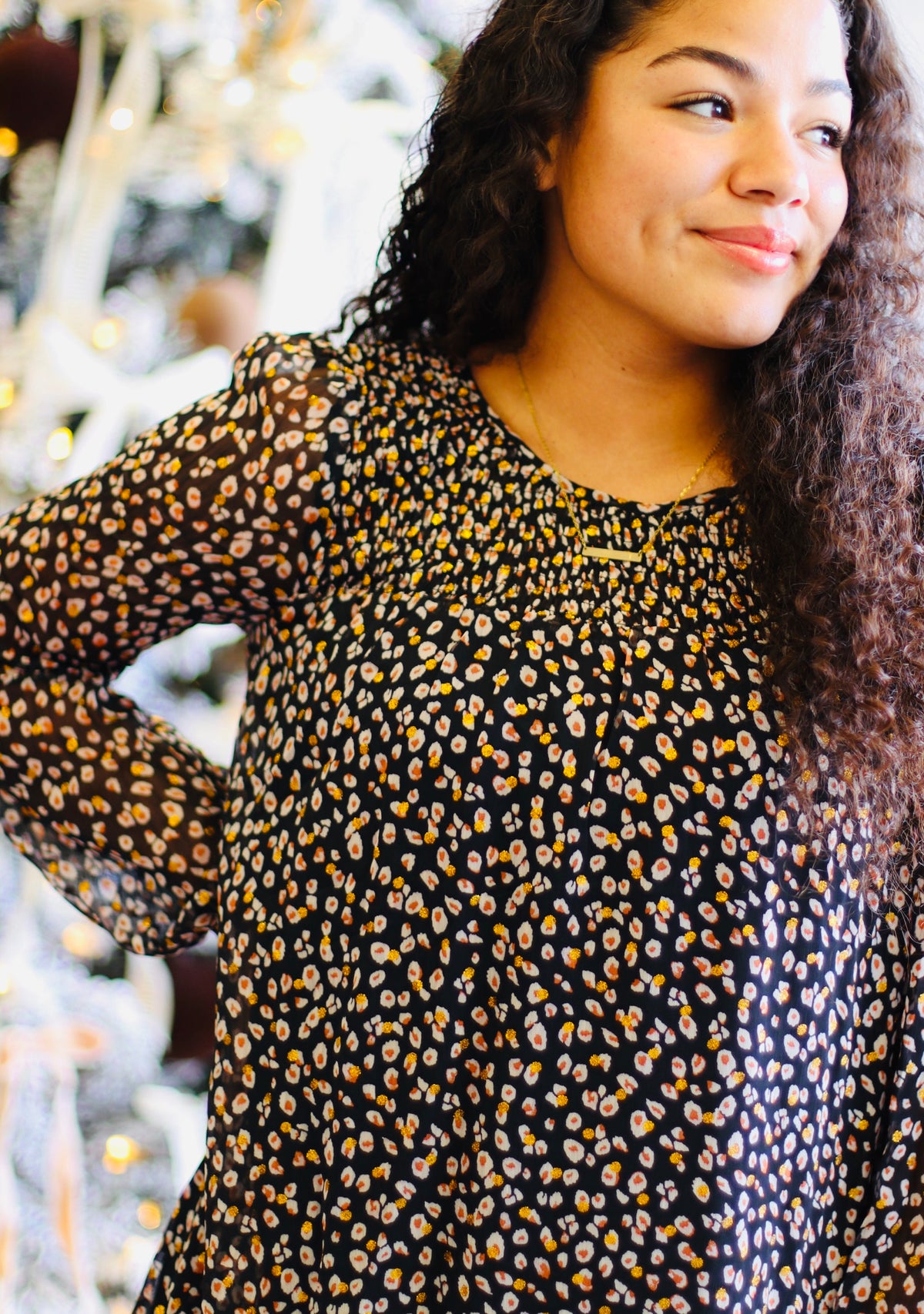 Leopard Long Sleeve Mini Dress