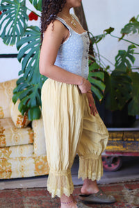 Sunshine Lace Trim Barrel Cropped Pants