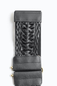 Stretchy Braided Belt in Black