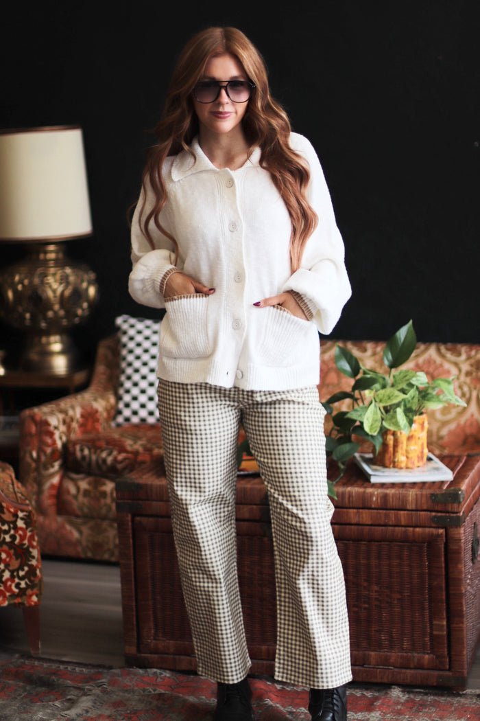 Puppy Love Button Down Cozy Cardigan