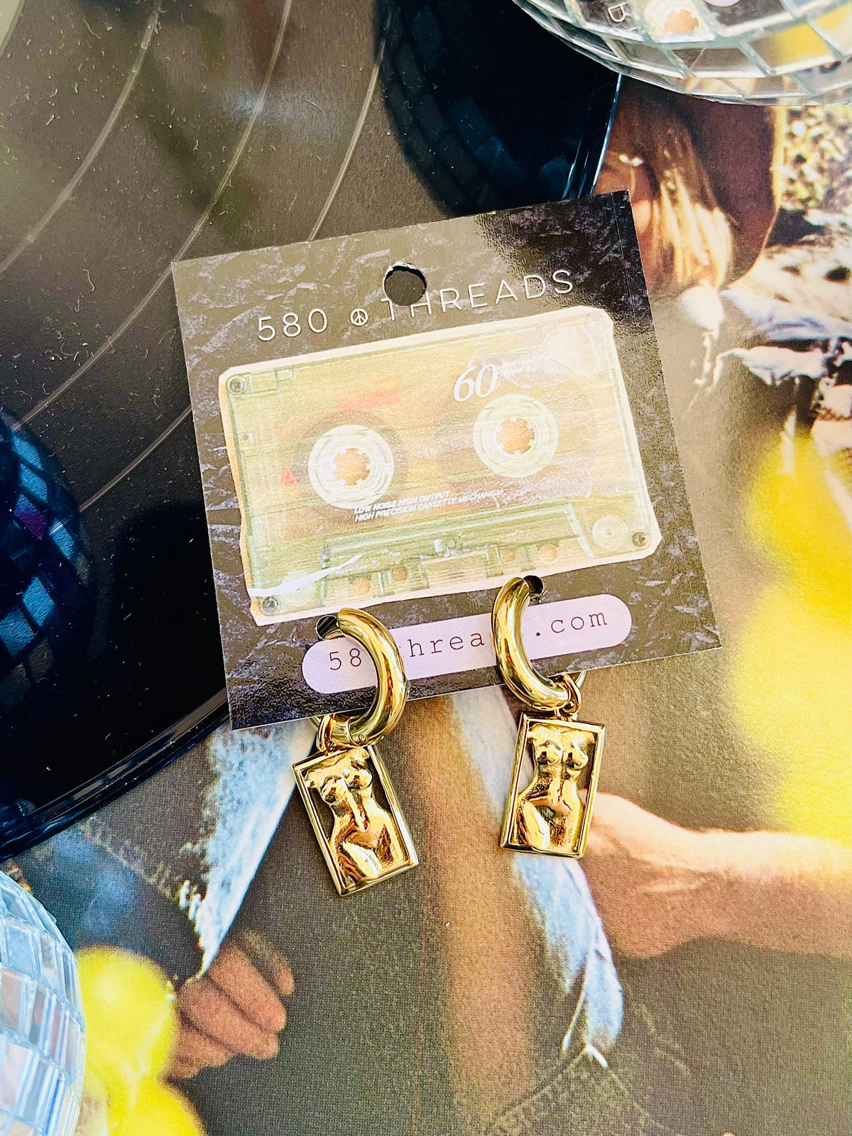 18K Gold Plated Figure Earrings