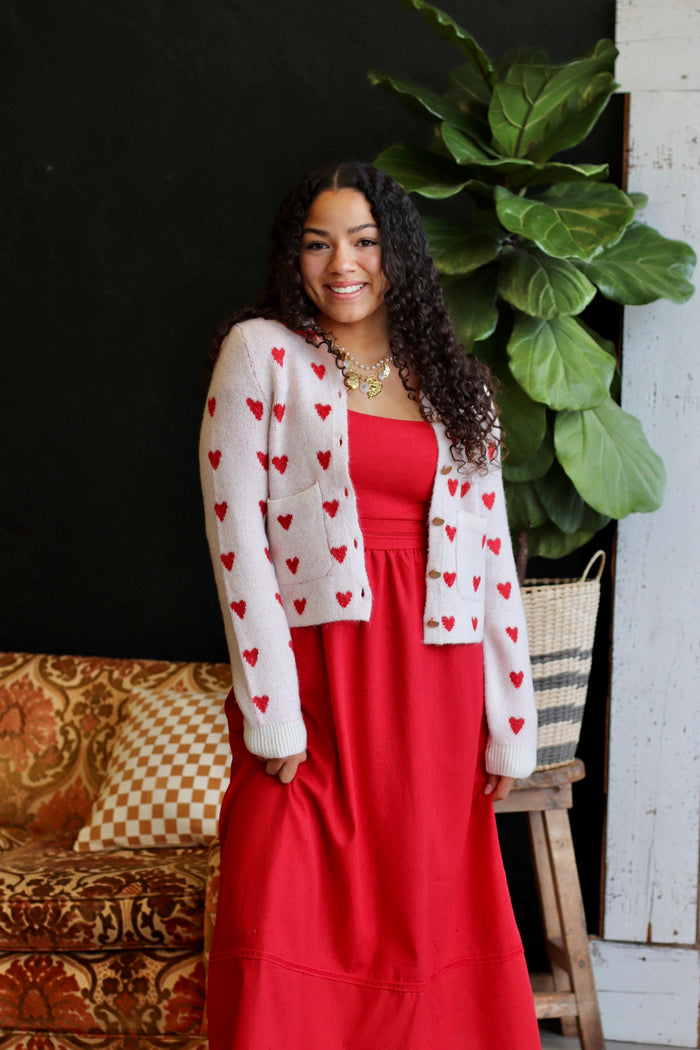 Sweetheart Cream Collared Cardigan