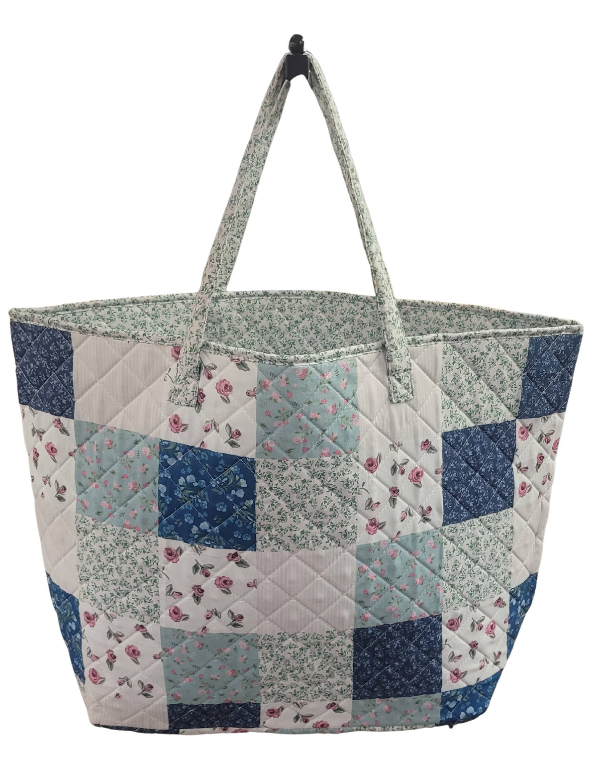 "Floral Delight" Quilted Tote Bag