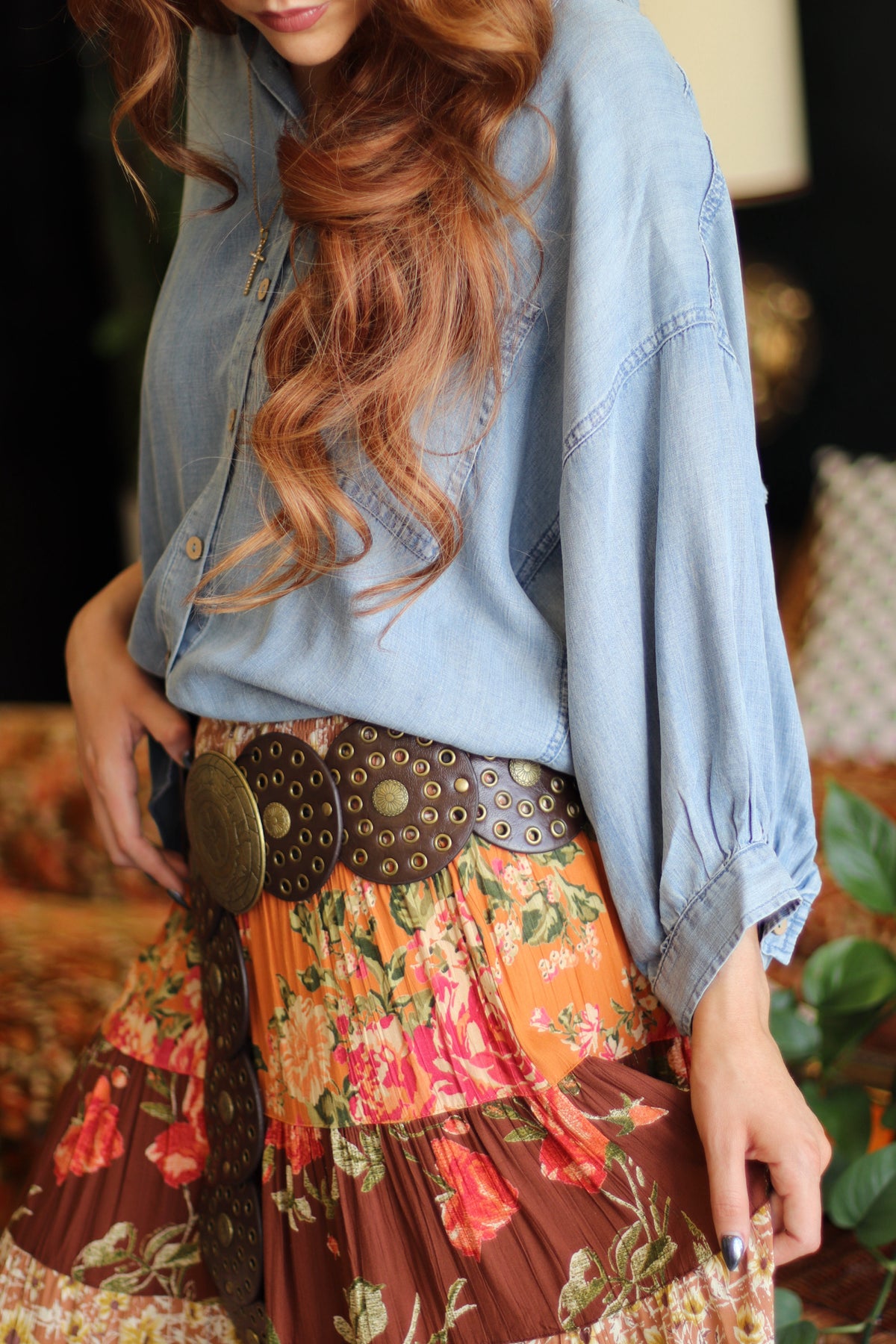 Garten Button Down Chambray Top