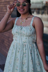 Garden Corset Midi Dress