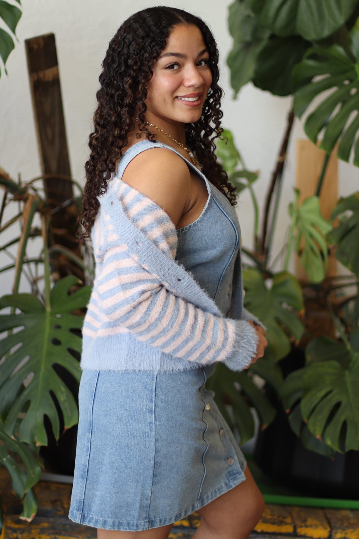 Ella Denim Button Down Mini Dress