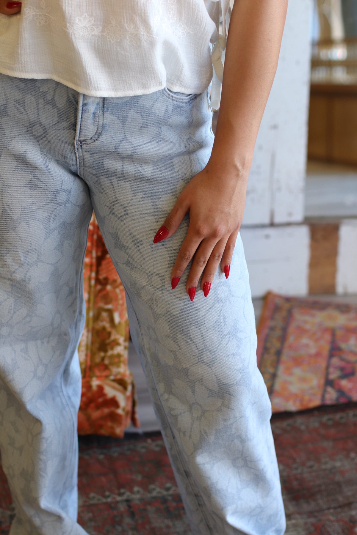 All A Daze Floral Jeans