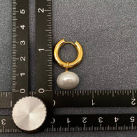 18K Gold Plated Drop Pearl Earrings