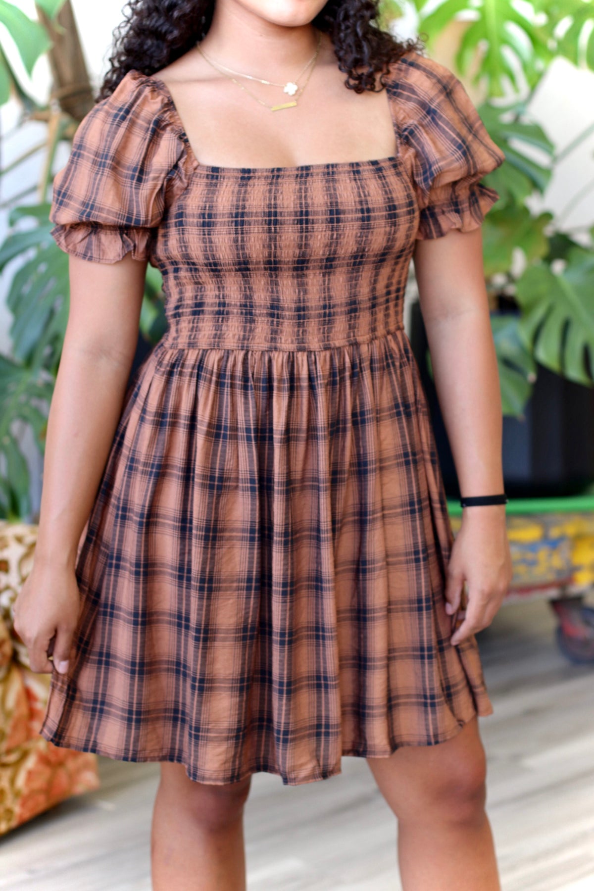 Harvest Time Dress + Brown