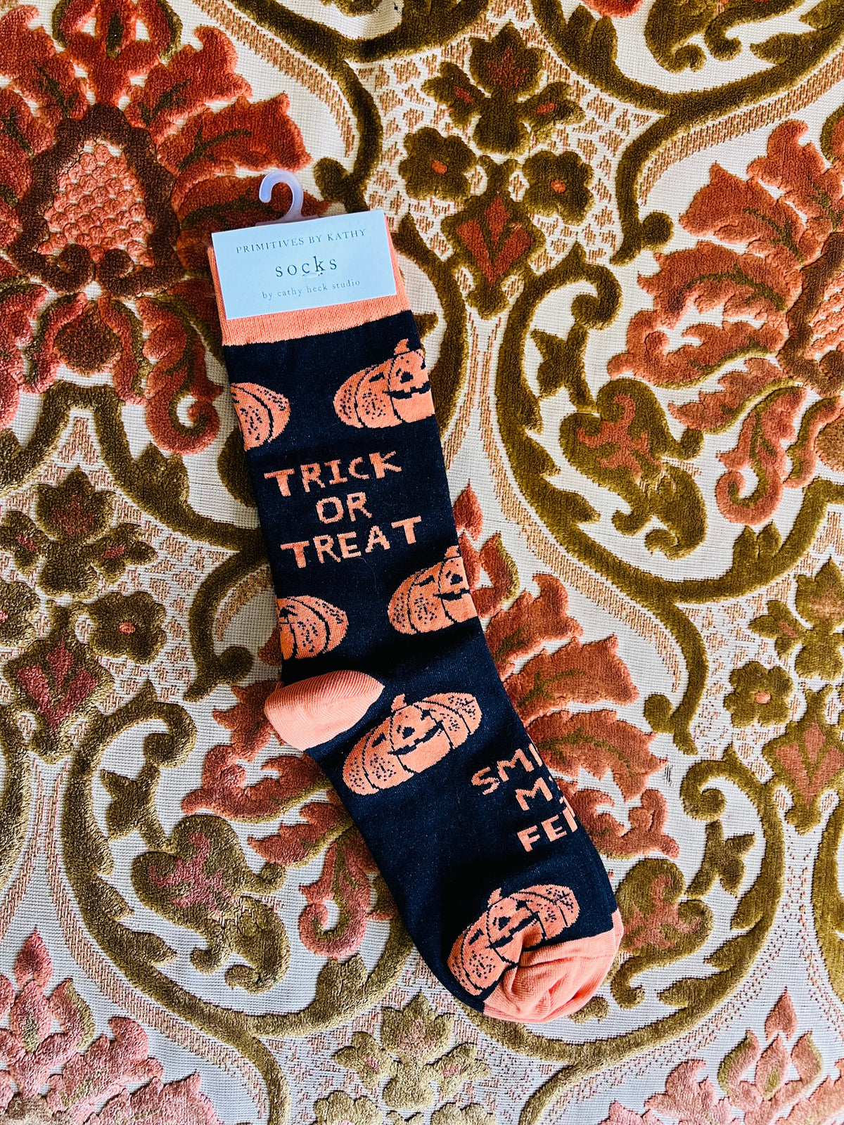 Trick Or Treat Smell My Feet Halloween Socks