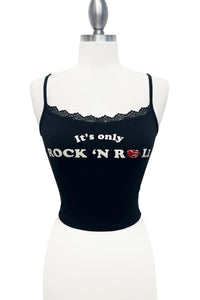 Rock 'N Roll Lacey Tank in Black