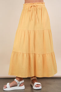 Garden Life Maxi Skirt in Yellow