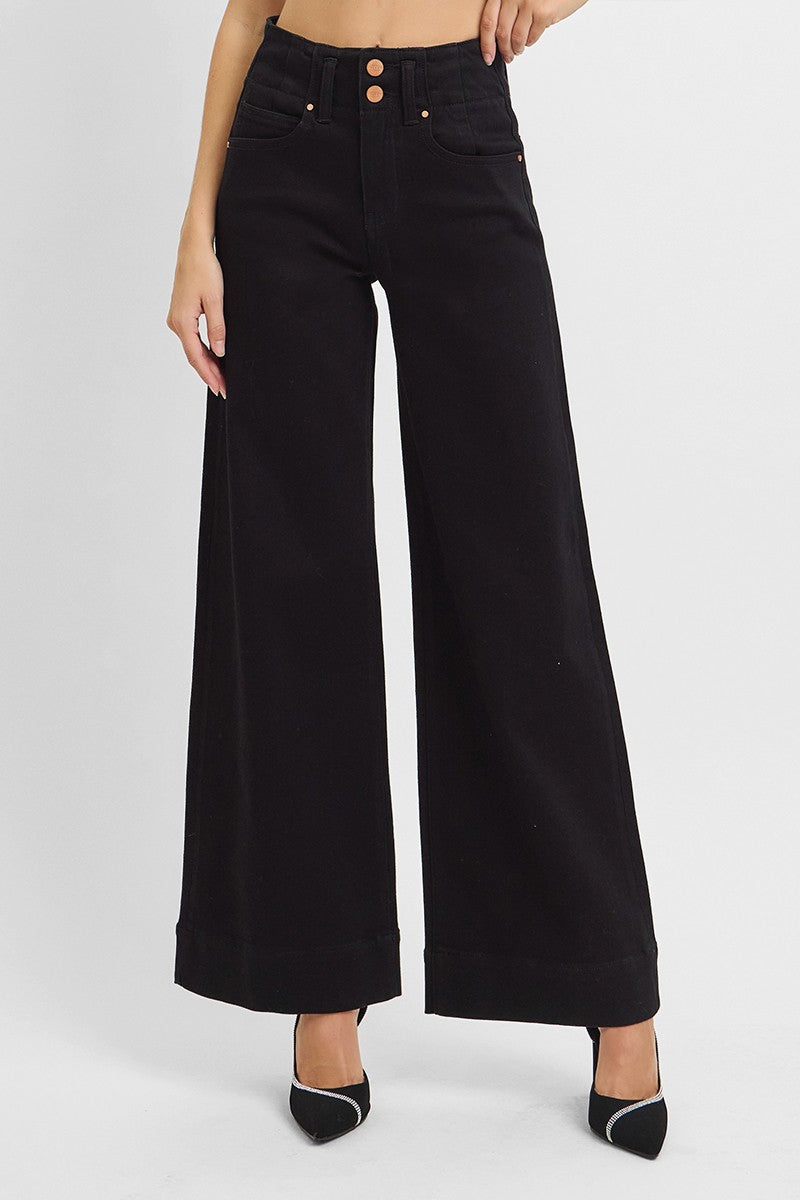 Streep Black Wide Leg Denim