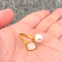 18K GP Pearl/Shell Ring