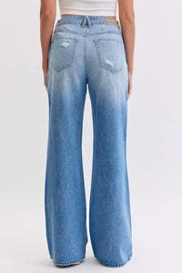 Cool Girl Wide Leg Distressed Jeans
