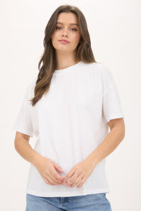 Washed Good Vibes Tee + White