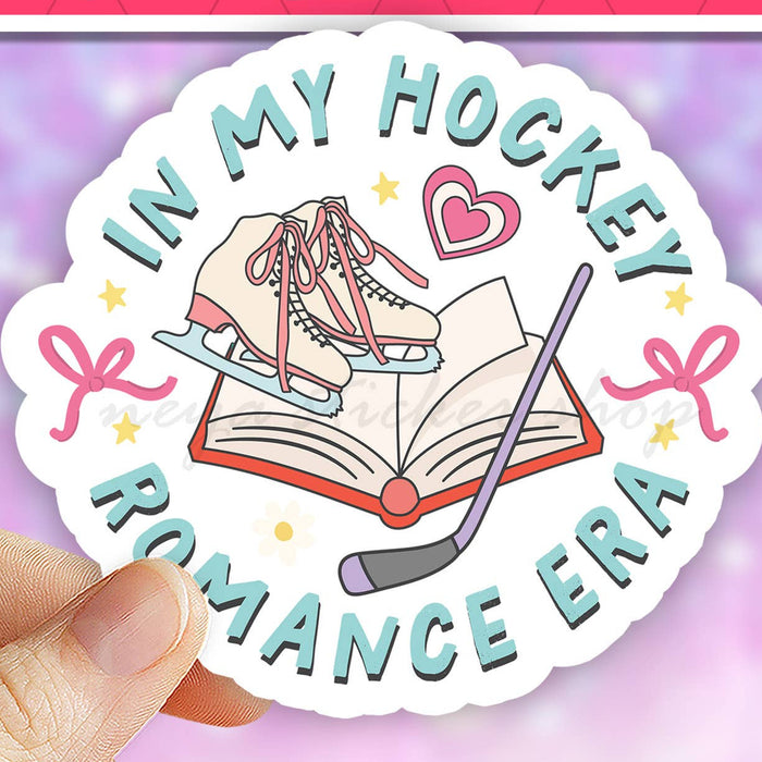 In my hockey romance era sticker 3"