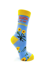 Suck It Up Buttercup Crew Socks
