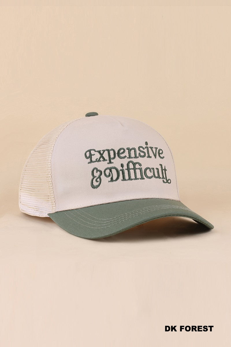 Expensive & Difficult Ball Cap + Green