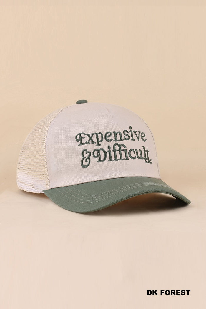 Expensive & Difficult Ball Cap + Green