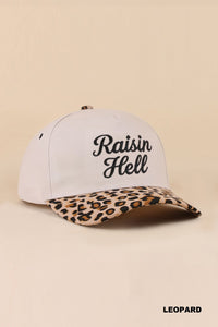 Raisin Hell Ball Cap + Leopard