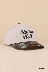 Raisin Hell Ball Cap + Camo