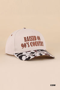 90's Country Hat + Cow Print