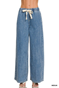 Kylie Drawstring Denim Pants