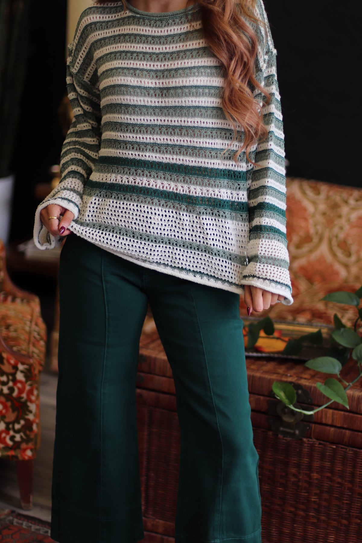 Summer To Fall Crochet Sweater + Pine