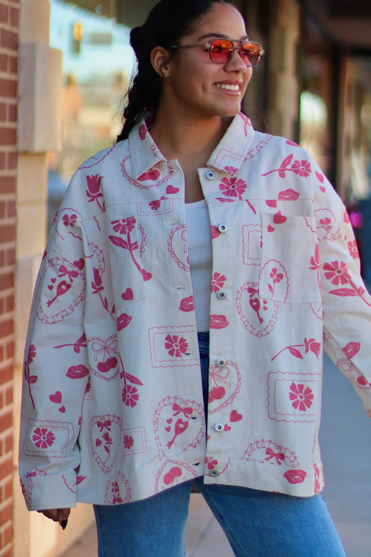 Girly Pop Button Down Jacket