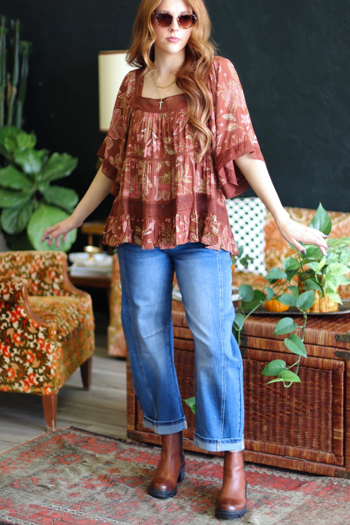 Christi Medium Wash Barrel Leg Jeans