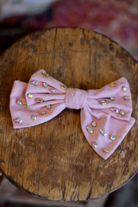 Large Cord Rhinestone Bow