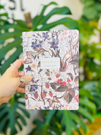 A5 Notebook Forest Flowers on White