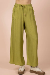 Allie Avocado Linen Pants