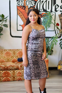 Mixed Floral Print Slip Dress