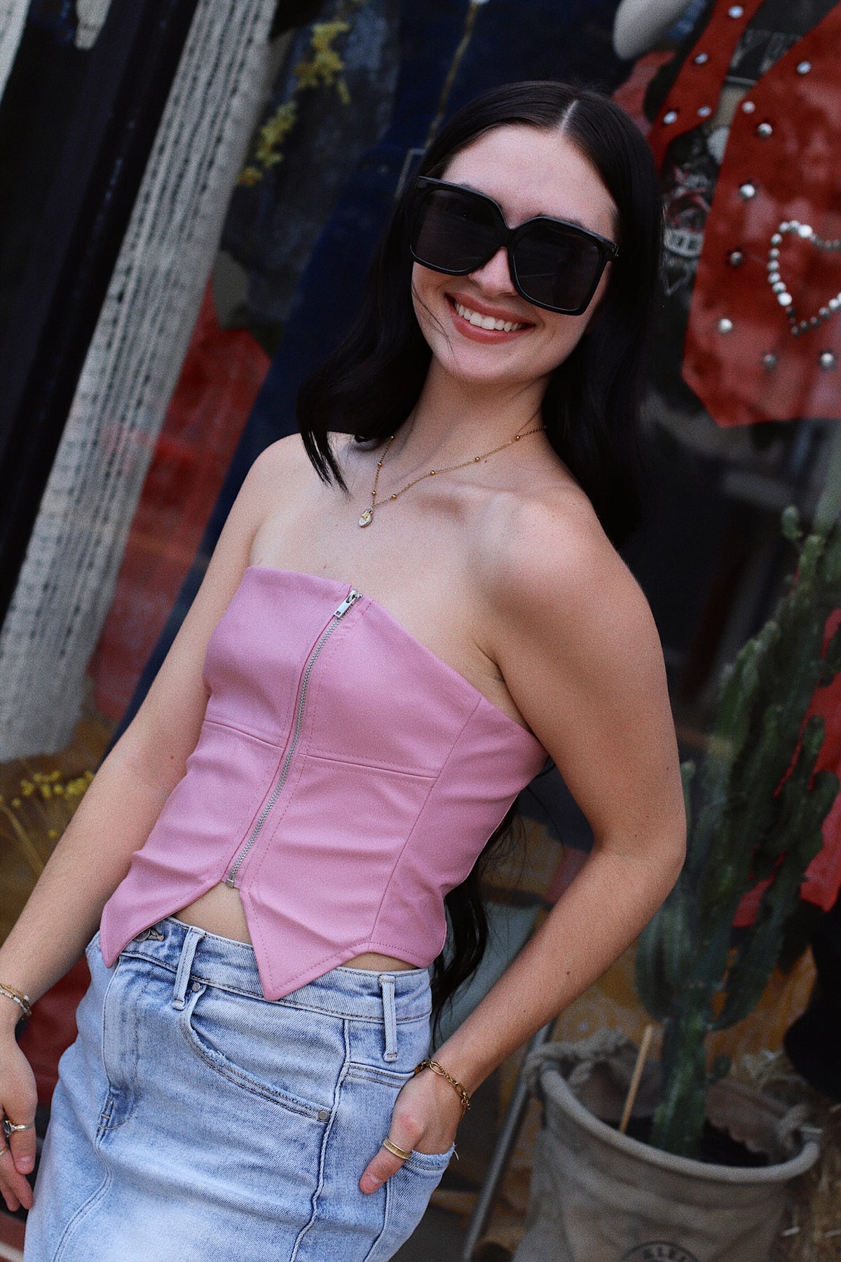 Laura Zip Tube Top