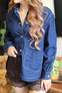 Meredith Dark Wash Denim Jacket
