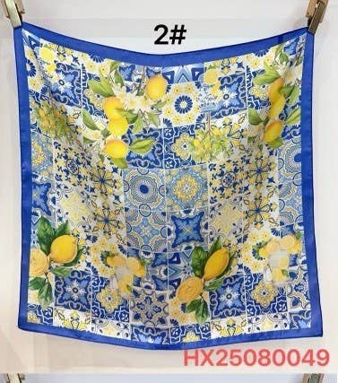 Lemon Silky Feel Bandana Scarf