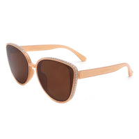 Chic Oversized Cat-Eye Rhinestone Sunglasses