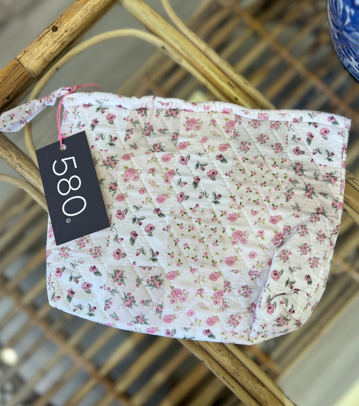 "Garden of Roses" Quilted Cosmetic Bag